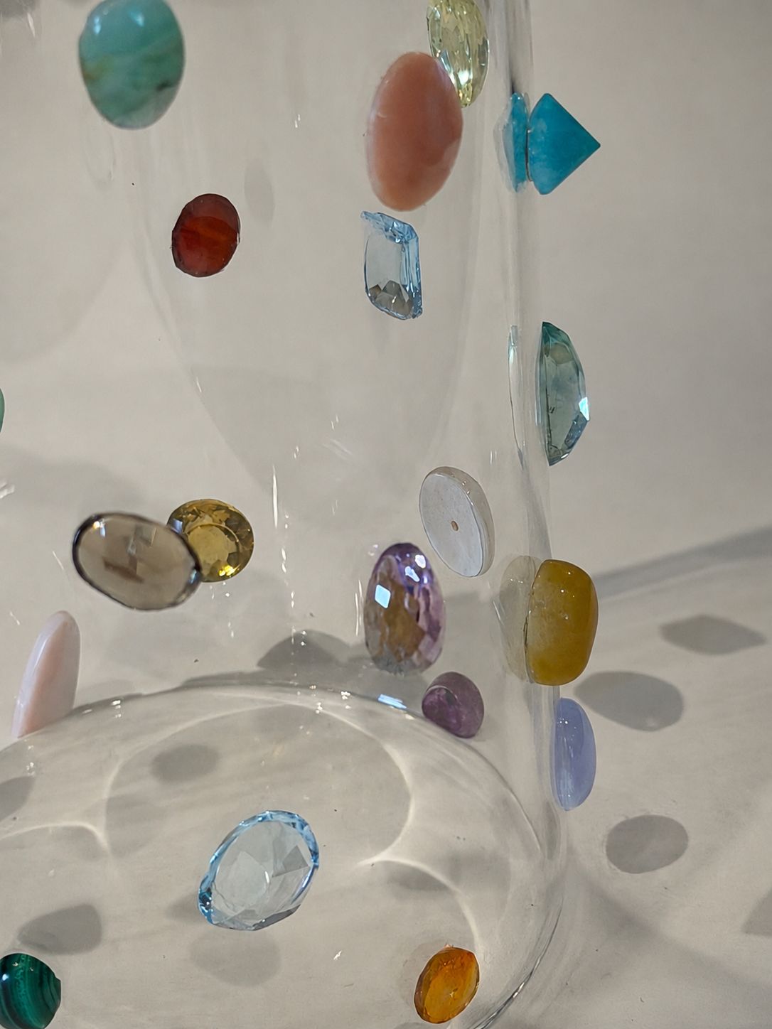 Natural Gemstone Sculptural Vase